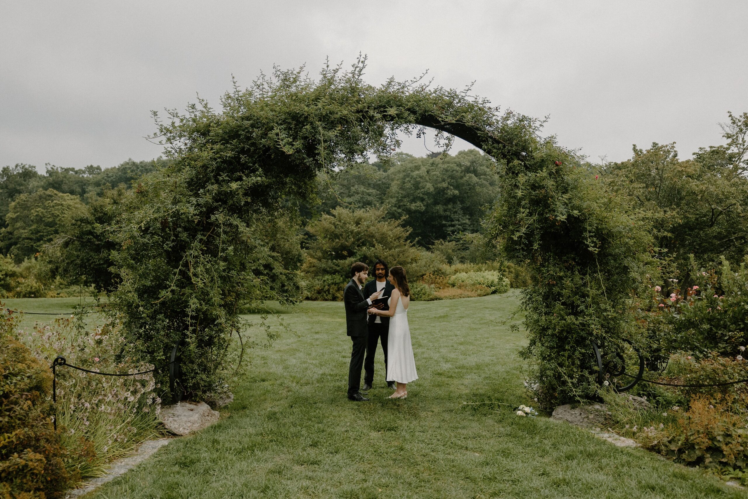 Couple enjoying their wedding celebration in Boston, MA