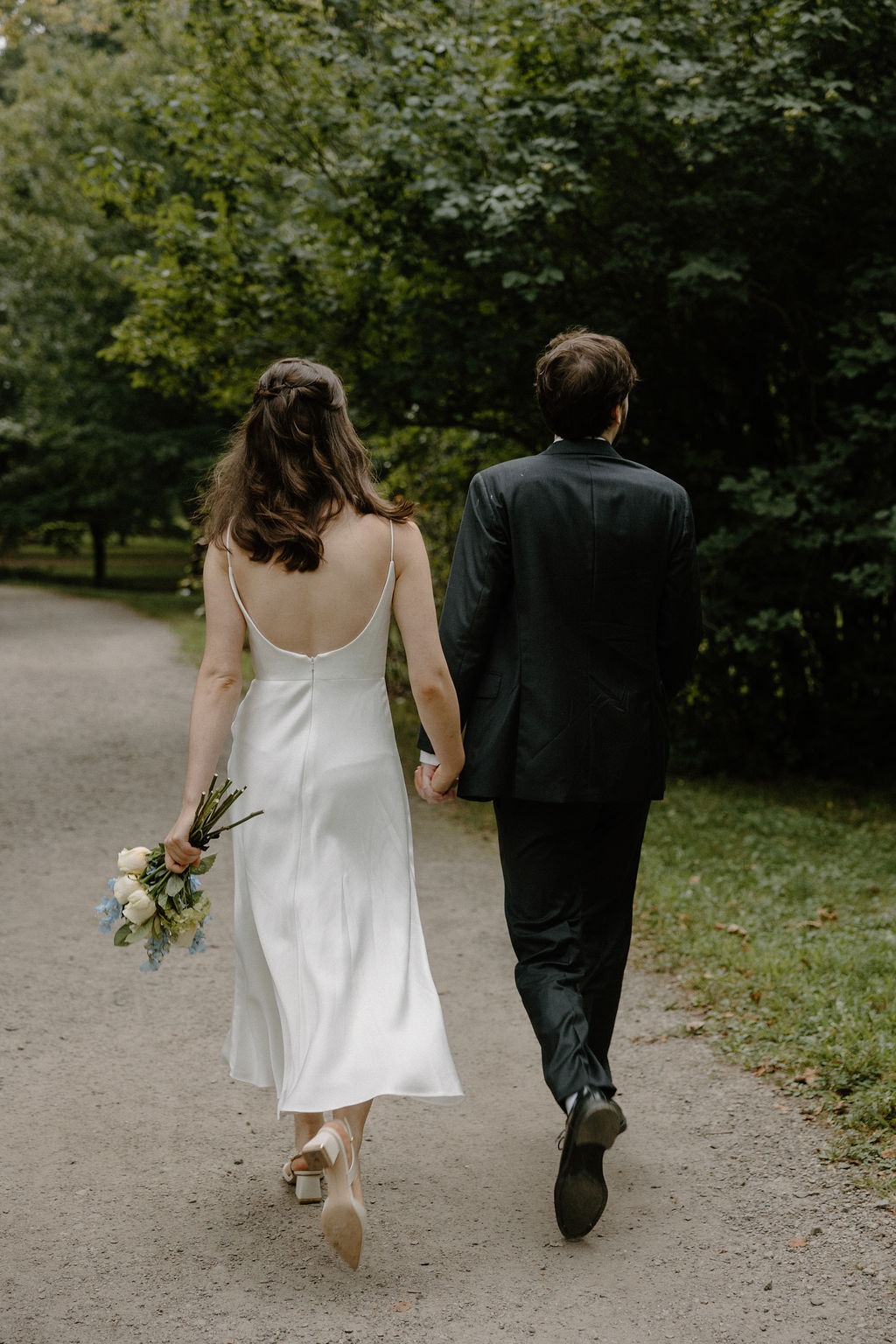 Couple photographed together during their Boston MA wedding